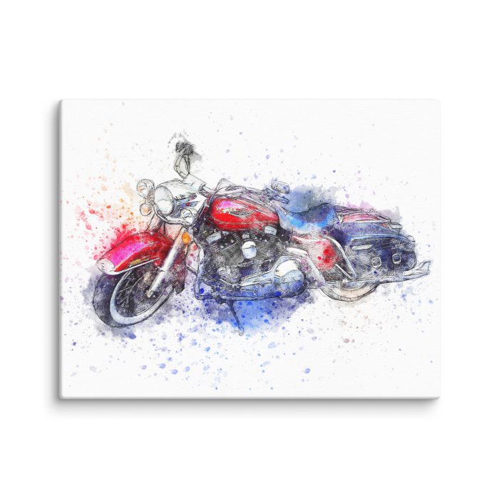 Classic Bike Design on Stretched Canvas - Image 2