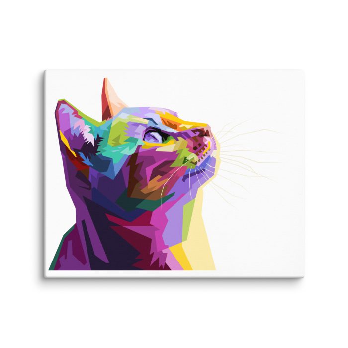 Colourful Cat Design Canvas Print - Image 6