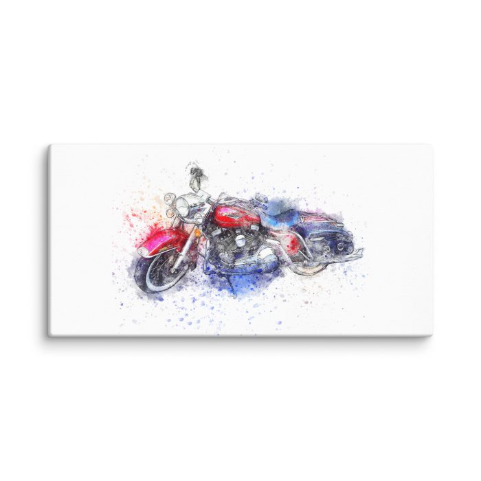 Classic Bike Design on Stretched Canvas - Image 3