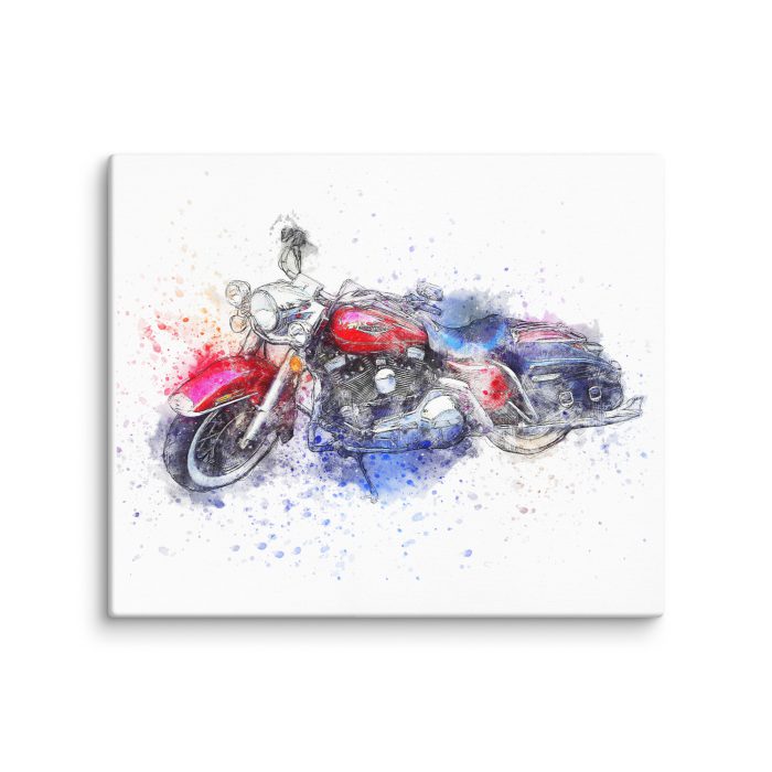 Classic Bike Design on Stretched Canvas - Image 4