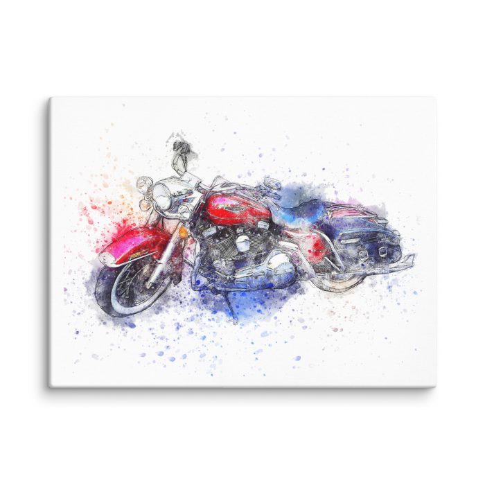 Classic Bike Design on Stretched Canvas - Image 5