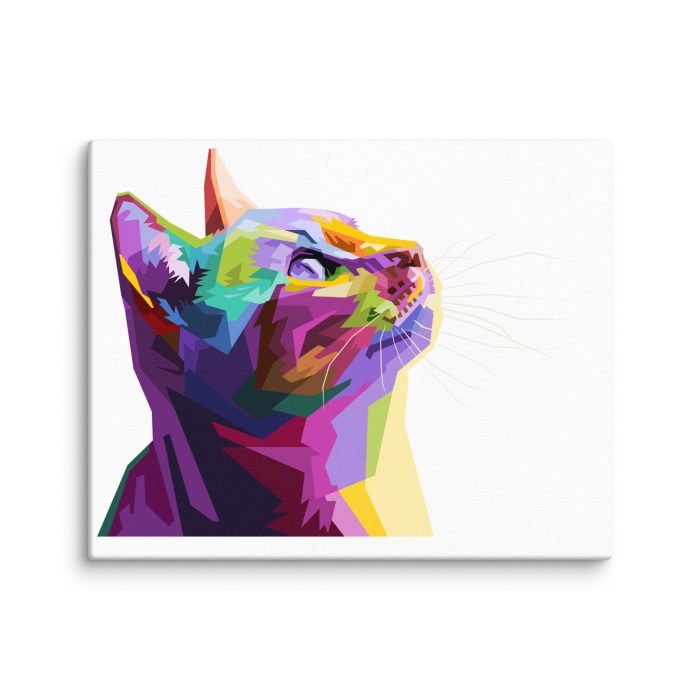 Colourful Cat Design Canvas Print - Image 5