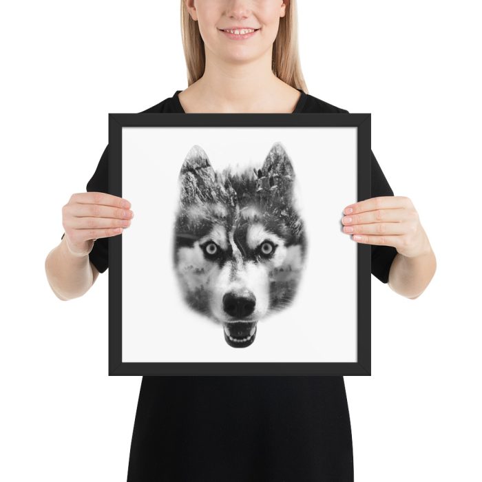 Husky Design Framed poster - Image 3