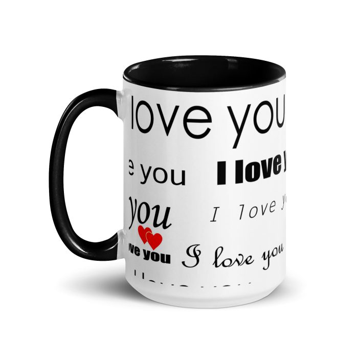 I Love You Mug with Color Inside - Image 6