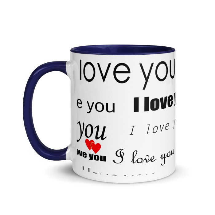 I Love You Mug with Color Inside - Image 9