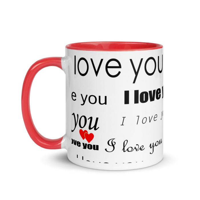 I Love You Mug with Color Inside - Image 12