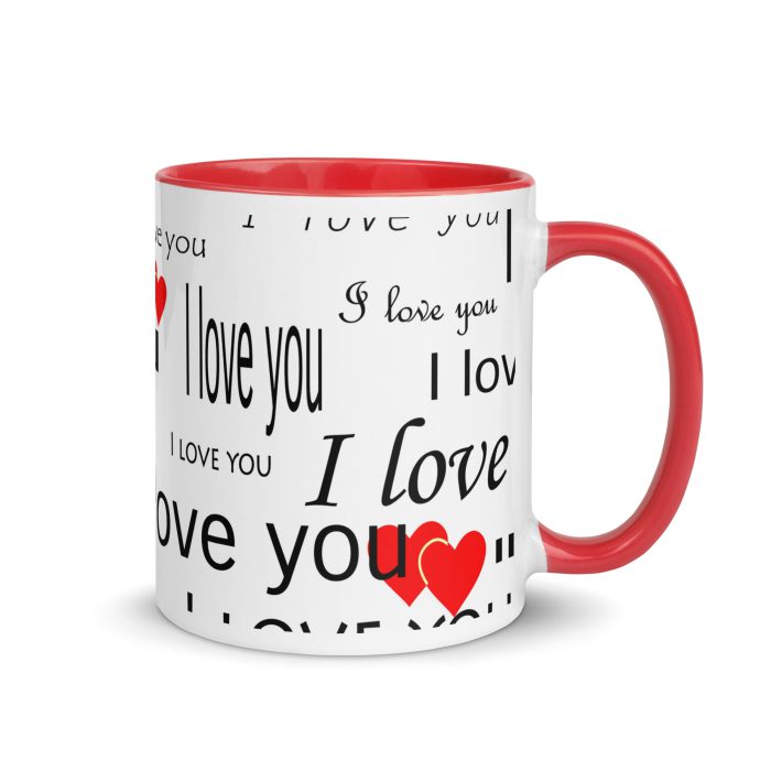 I Love You Mug with Color Inside - Image 10