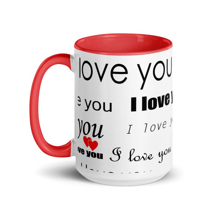 I Love You Mug with Color Inside - Image 15