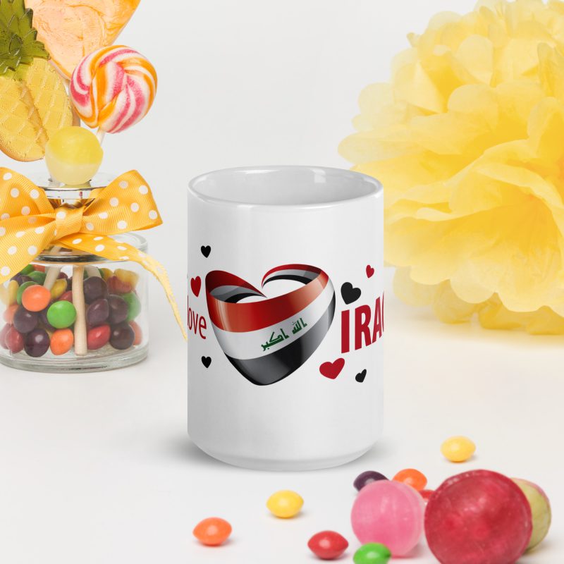 White glossy mug