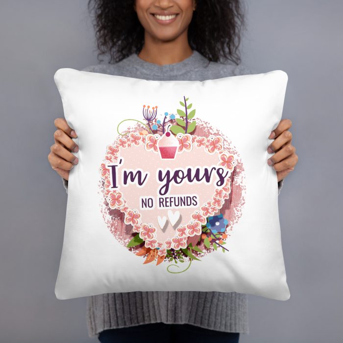 I Love you No Return Design on Basic Pillow - Image 2
