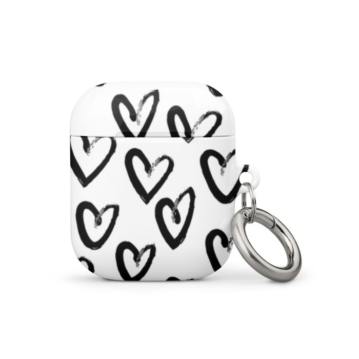 Black & White Heart Case for AirPods® - Image 23