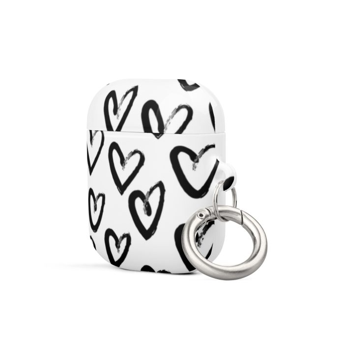 Black & White Heart Case for AirPods® - Image 2
