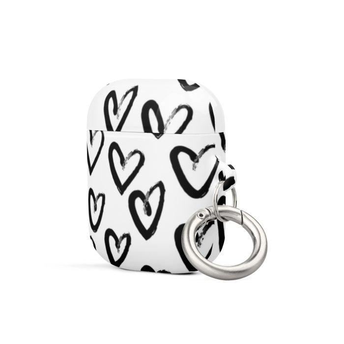 Black & White Heart Case for AirPods® - Image 9