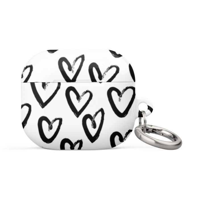 Black & White Heart Case for AirPods® - Image 31