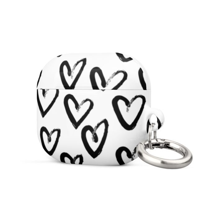 Black & White Heart Case for AirPods® - Image 3
