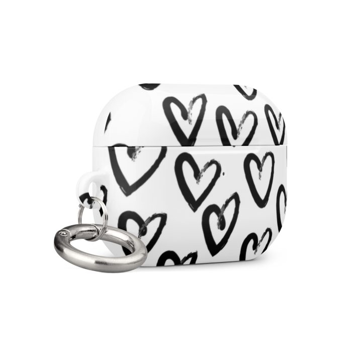 Black & White Heart Case for AirPods® - Image 5