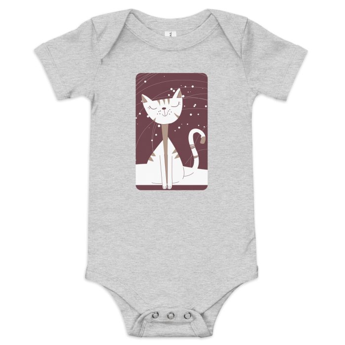 Fancy Cat Design on Baby short sleeve one piece