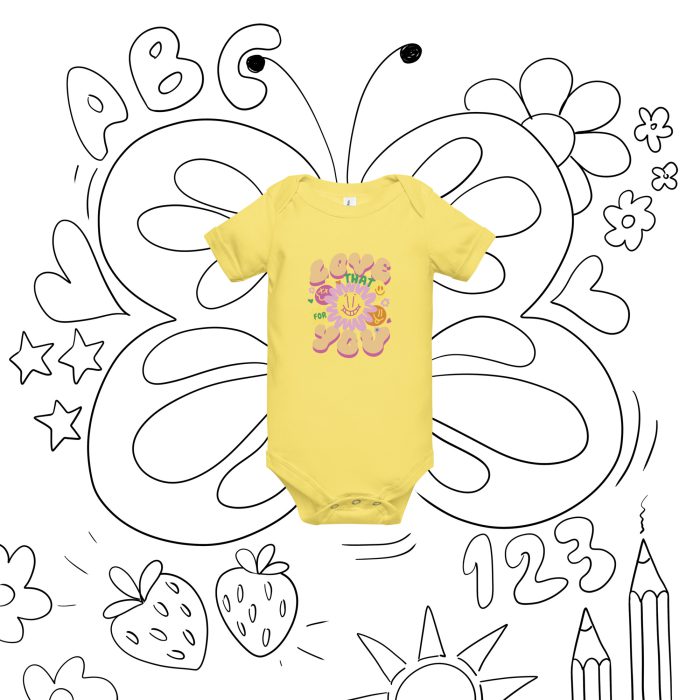 Love You Baby short sleeve one piece - Image 6