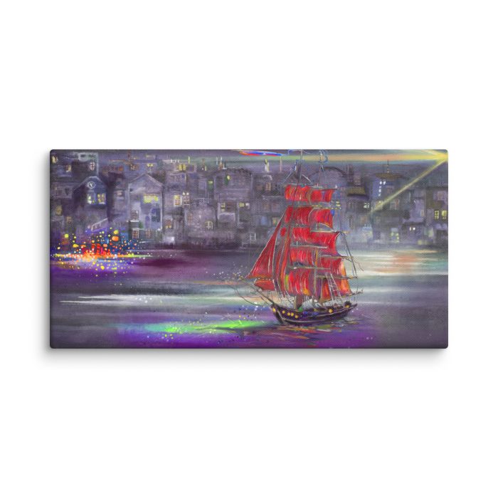 Sailing at Night Canvas