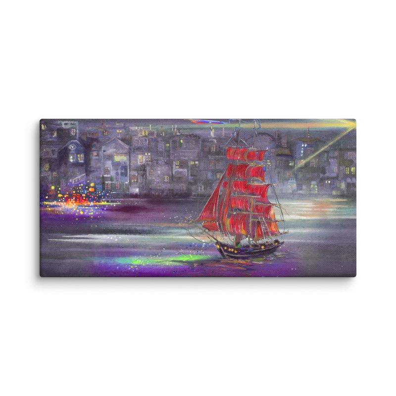 Sailing at Night Canvas