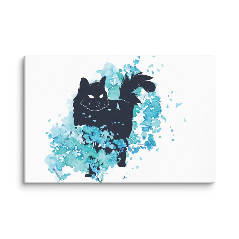 Black Cat Design Canvas
