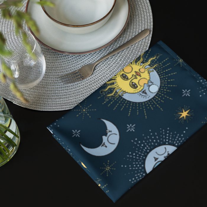 Half Sun & Moon Cloth napkin set - Image 8