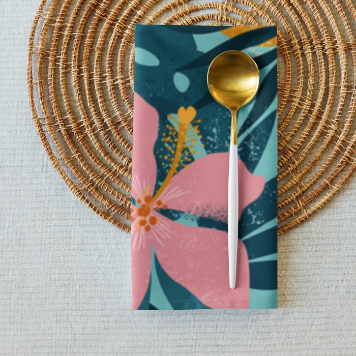 Floral Design Cloth napkin set - Image 6