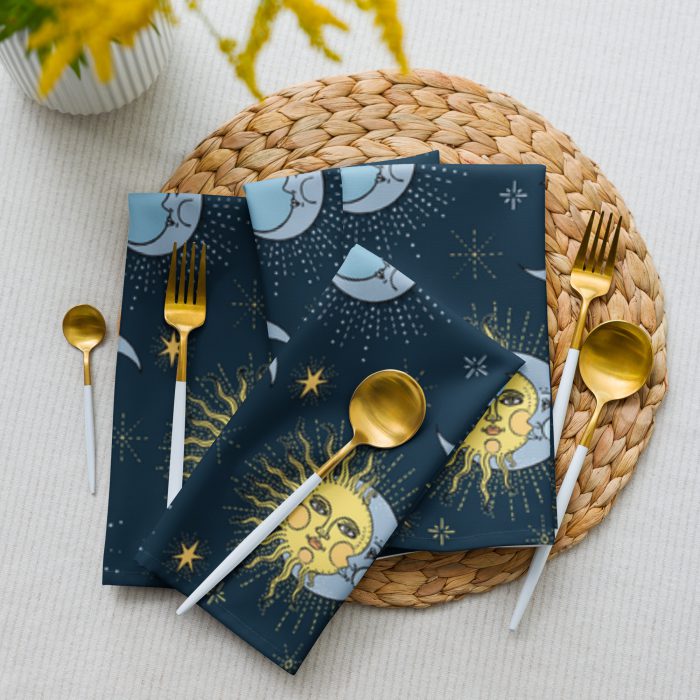 Half Sun & Moon Cloth napkin set - Image 2