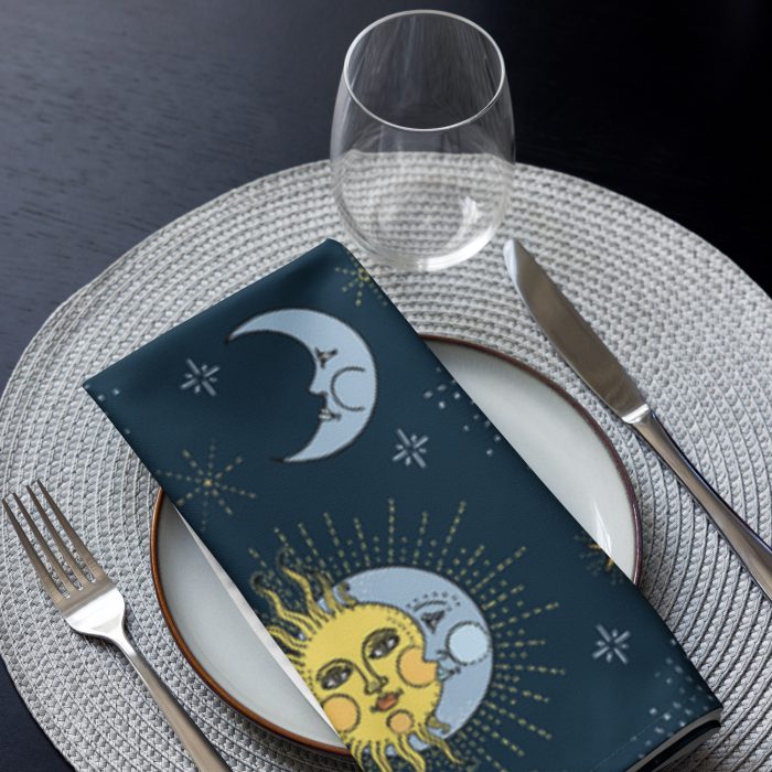 Half Sun & Moon Cloth napkin set - Image 3