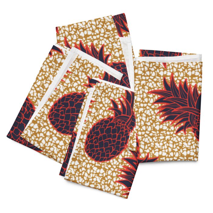Pineapple Design Cloth napkin set - Image 3