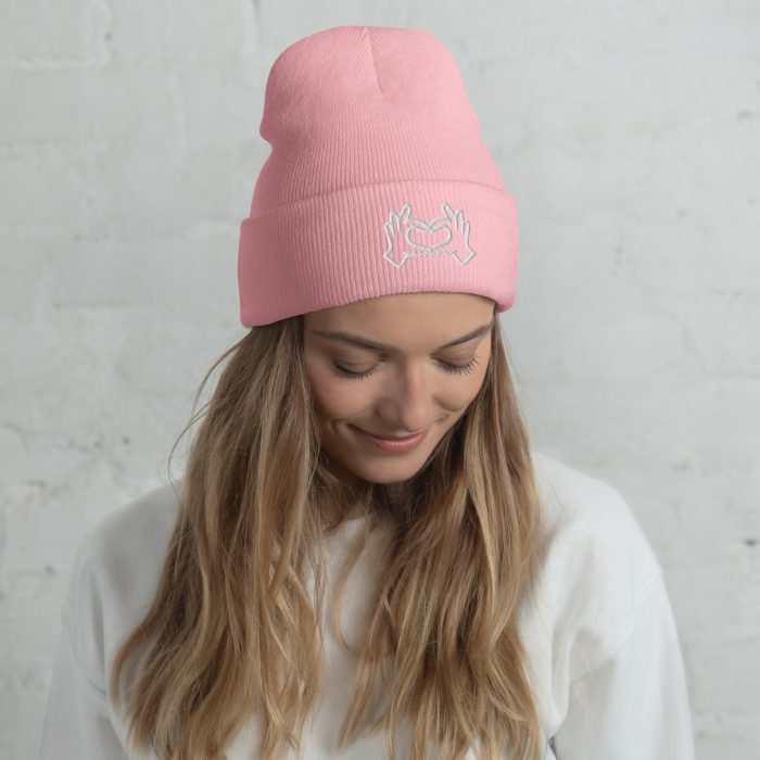 Love Sign Embroidery on a Cuffed Beanie - Image 11