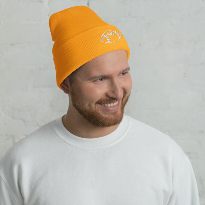 Football Embroidery on Cuffed Beanie - Image 10