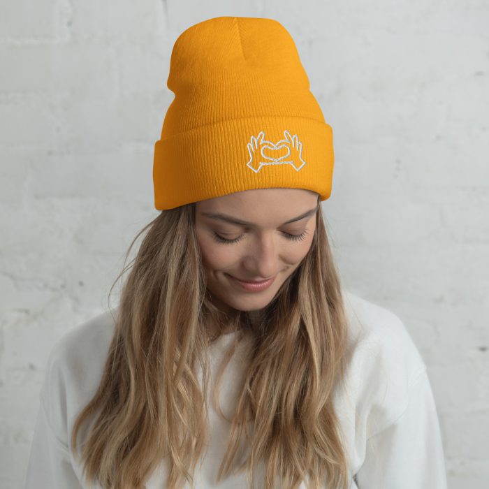Love Sign Embroidery on a Cuffed Beanie - Image 10