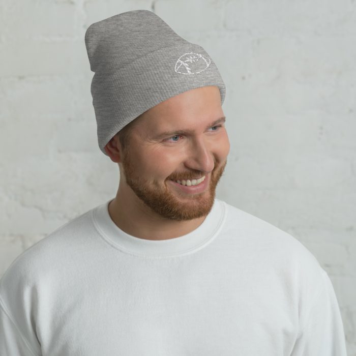 Football Embroidery on Cuffed Beanie - Image 9