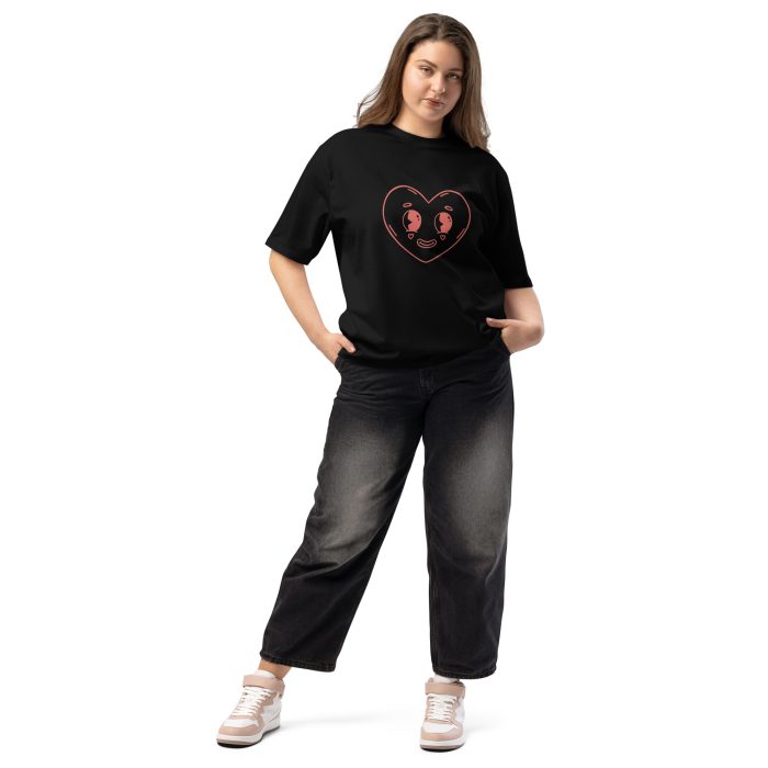 Cute Heart Design Oversized heavyweight t-shirt - Image 2