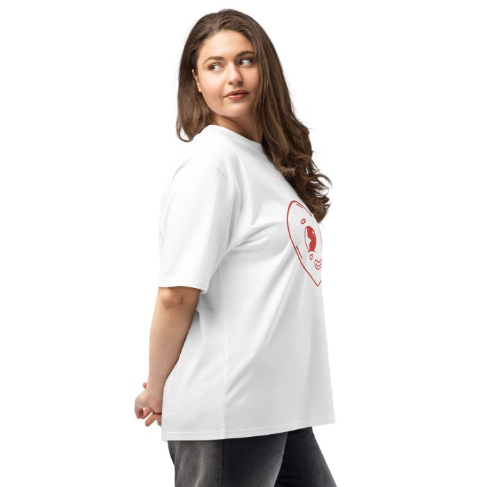 Cute Heart Design Oversized heavyweight t-shirt - Image 4