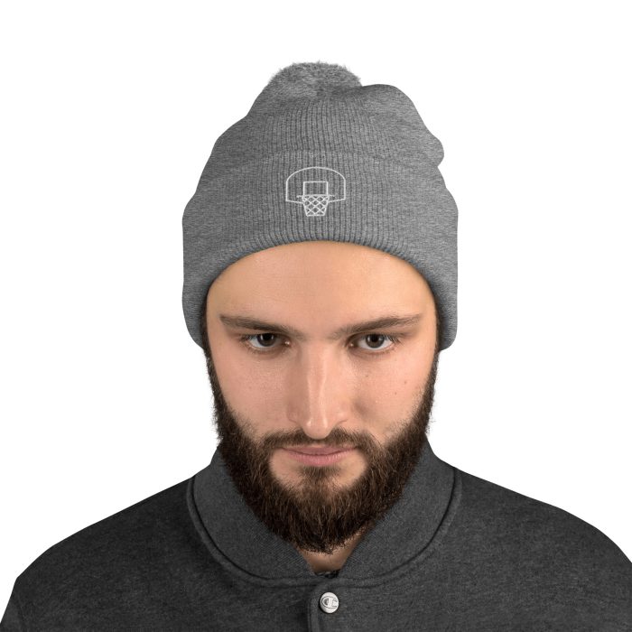 Basketball Embroidery on Pom-Pom Beanie - Image 10