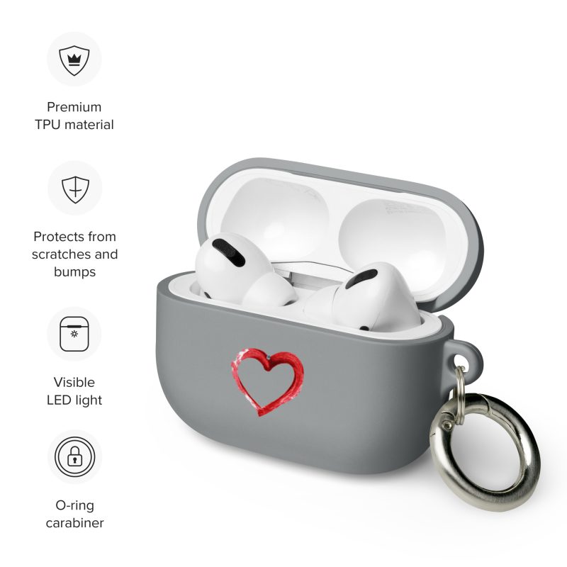 Heart Design Rubber Case for AirPods®