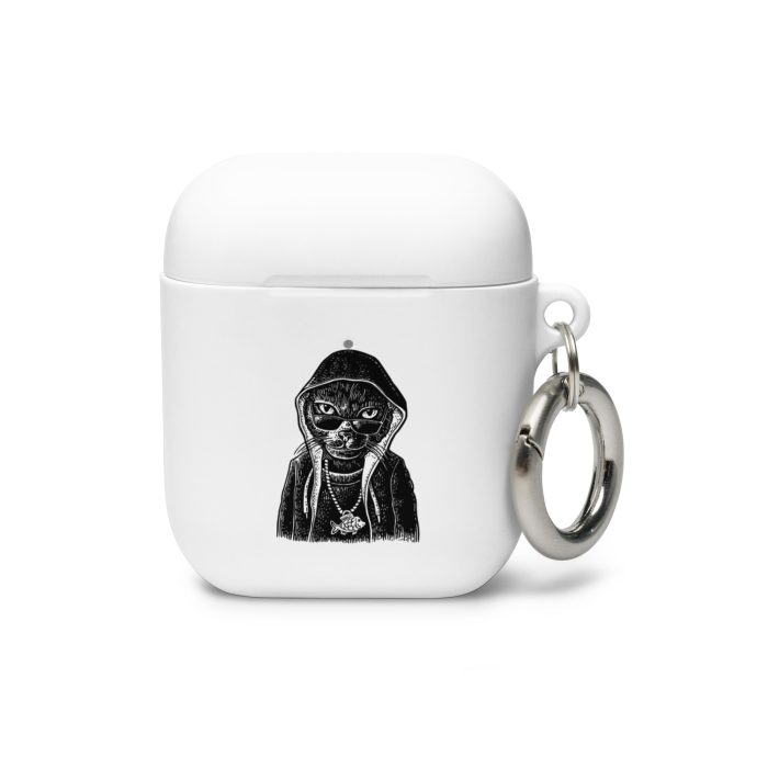 Rapper Cat Design on Rubber Case for AirPods® - Image 22