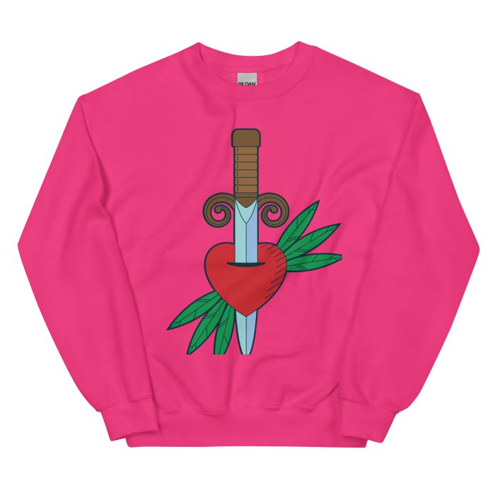 Stabbed Heart Design Unisex Sweatshirt - Image 9