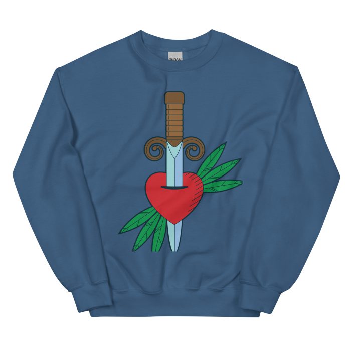 Stabbed Heart Design Unisex Sweatshirt - Image 7