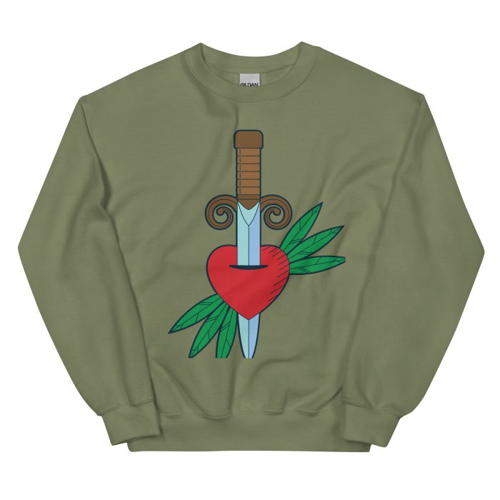 Stabbed Heart Design Unisex Sweatshirt - Image 11
