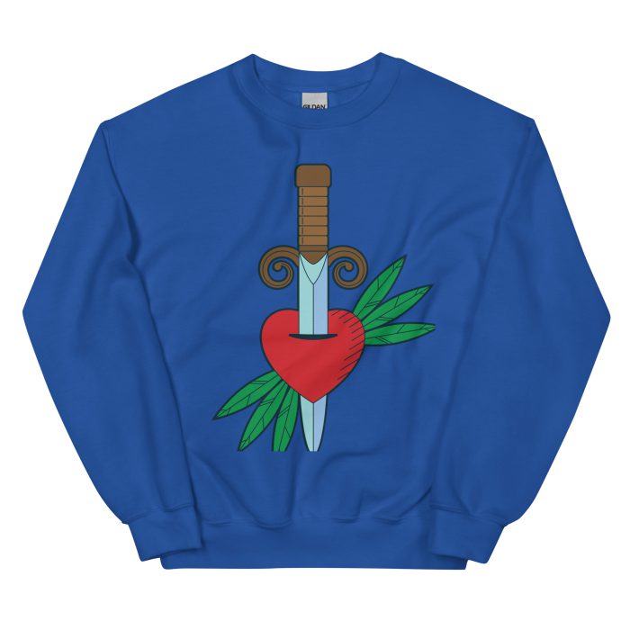 Stabbed Heart Design Unisex Sweatshirt - Image 5