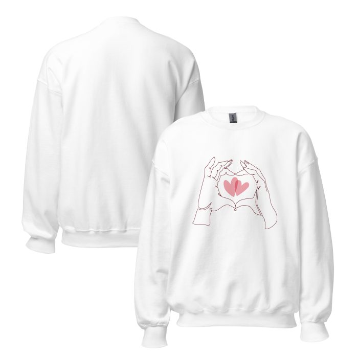 Heart Design Unisex Sweatshirt - Image 2