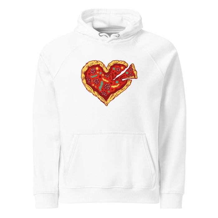 Hearty Pizza Unisex eco raglan hoodie - Image 2