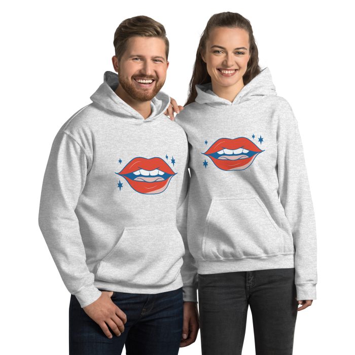 Lips Design Unisex Hoodie - Image 9
