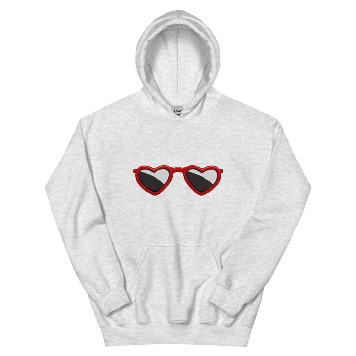 Heart Glasses Unisex Hoodie - Image 6