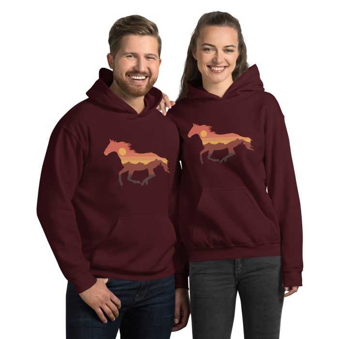 Horse Design on Unisex Hoodie - Image 4