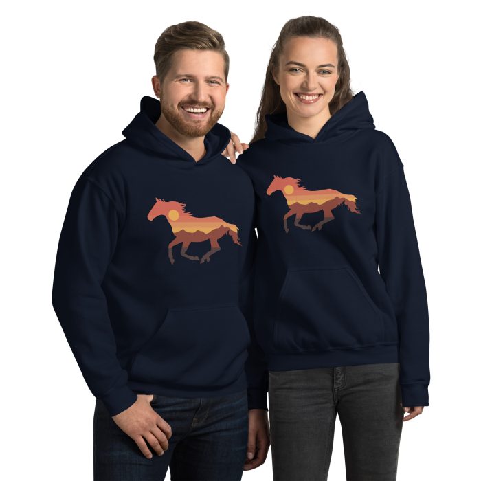 Horse Design on Unisex Hoodie - Image 3