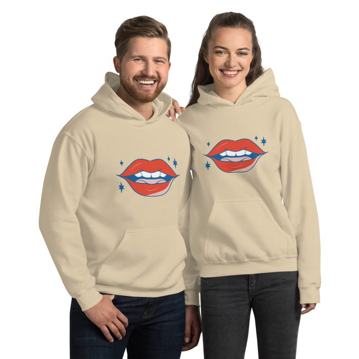 Lips Design Unisex Hoodie - Image 7